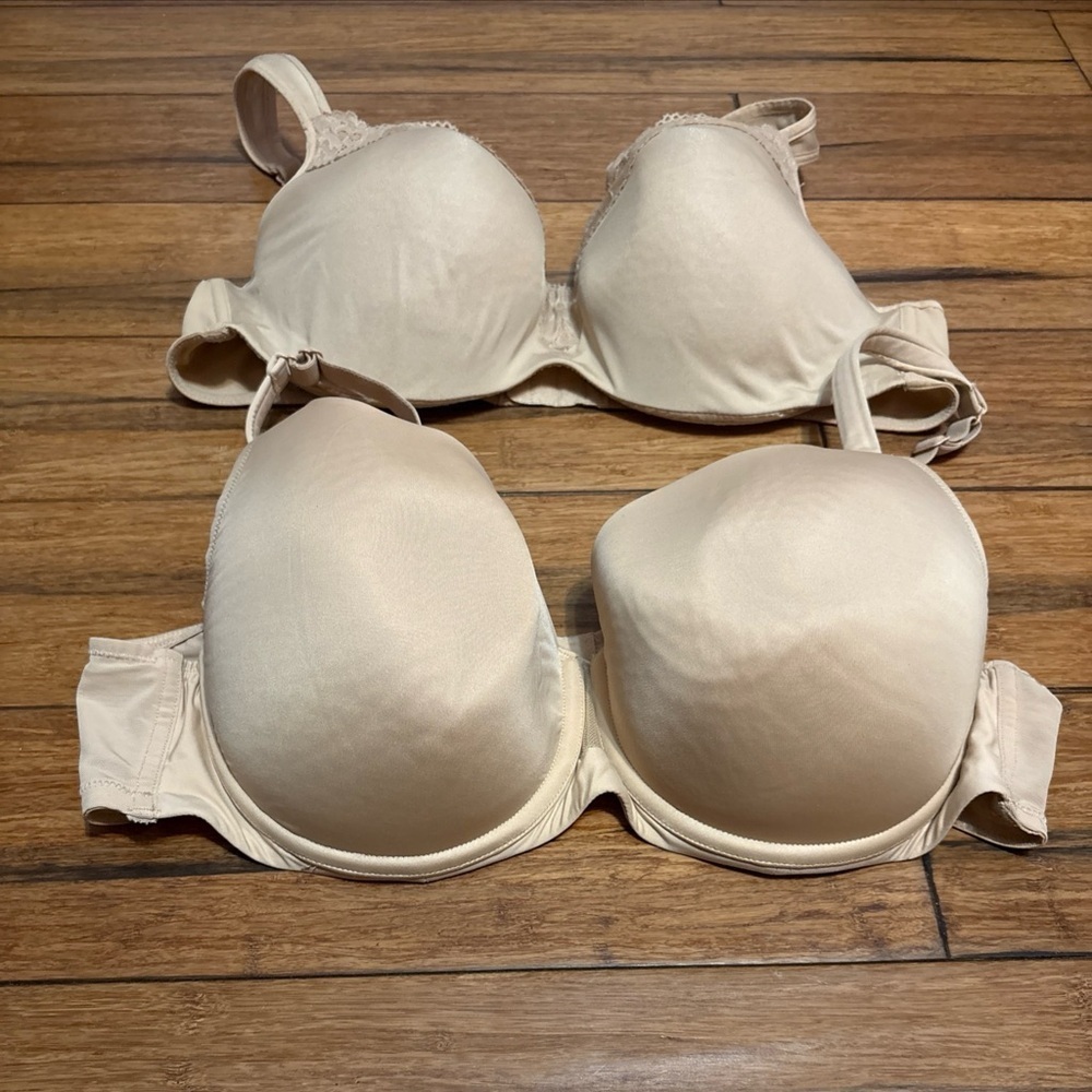 Cacique Womens’s 44C bras Nude Beige Lot Of 2